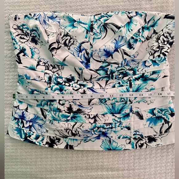 White House Black Market Floral Bustier Top | Size 14 - Picture 7 of 9